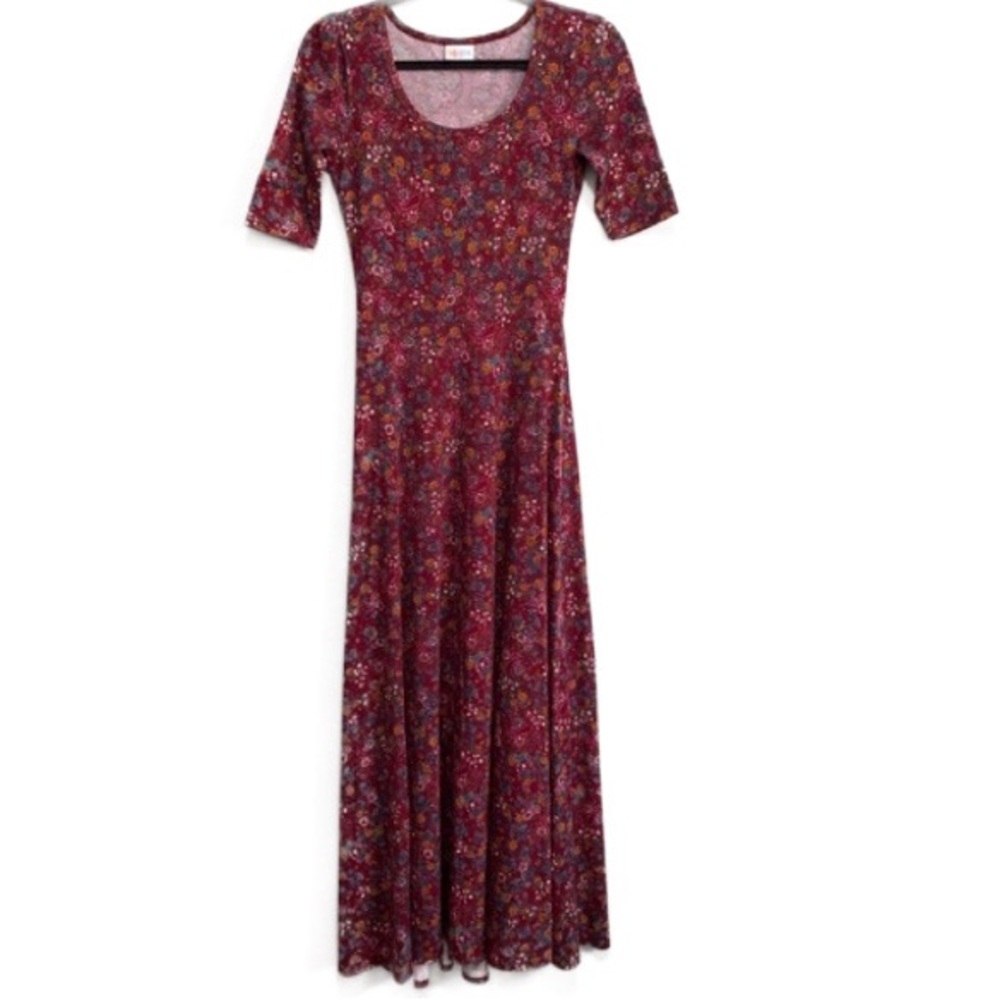 LuLaRoe Ana Floral & Paisley Print Maxi Dress